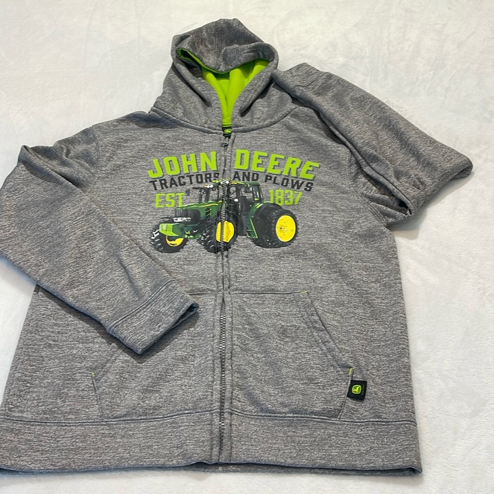 JOHN DEERE KIDS ZIP UP HOODIE SIZE 14/16